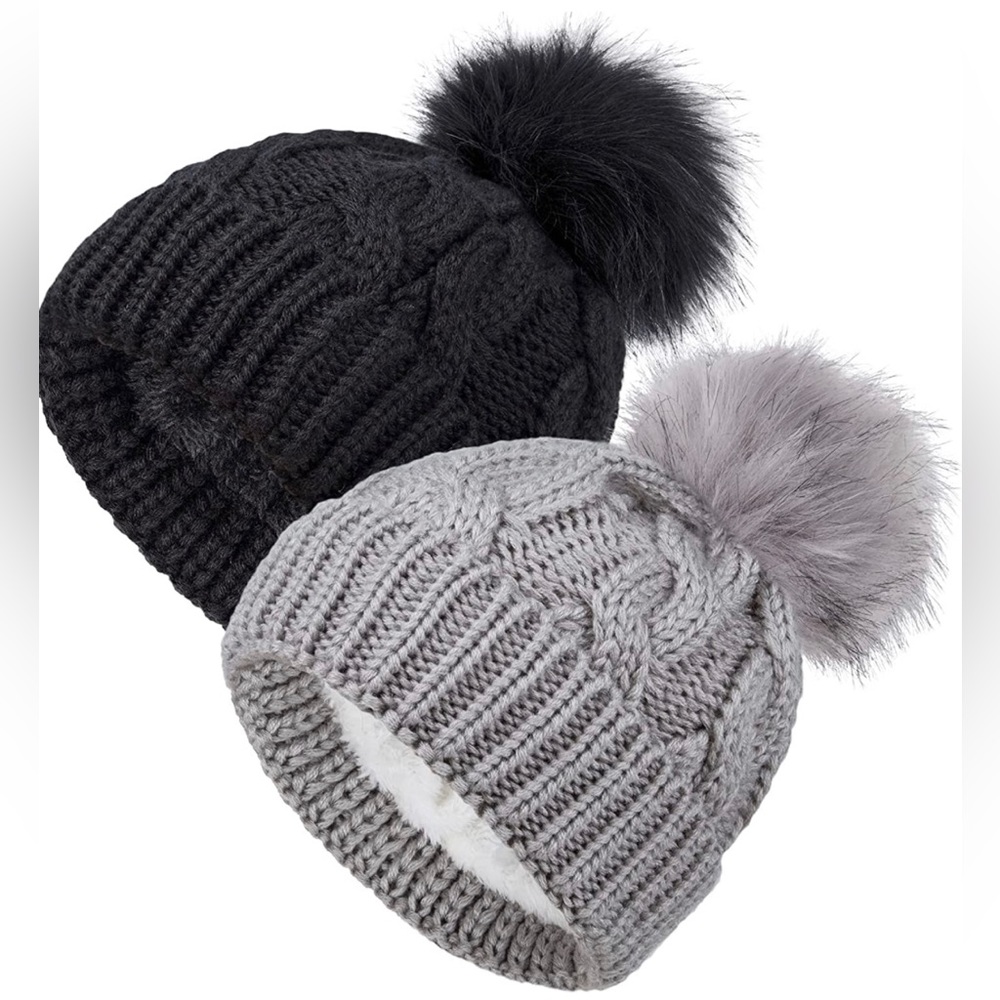 Knit Hats Set of 2 small kids size NWT